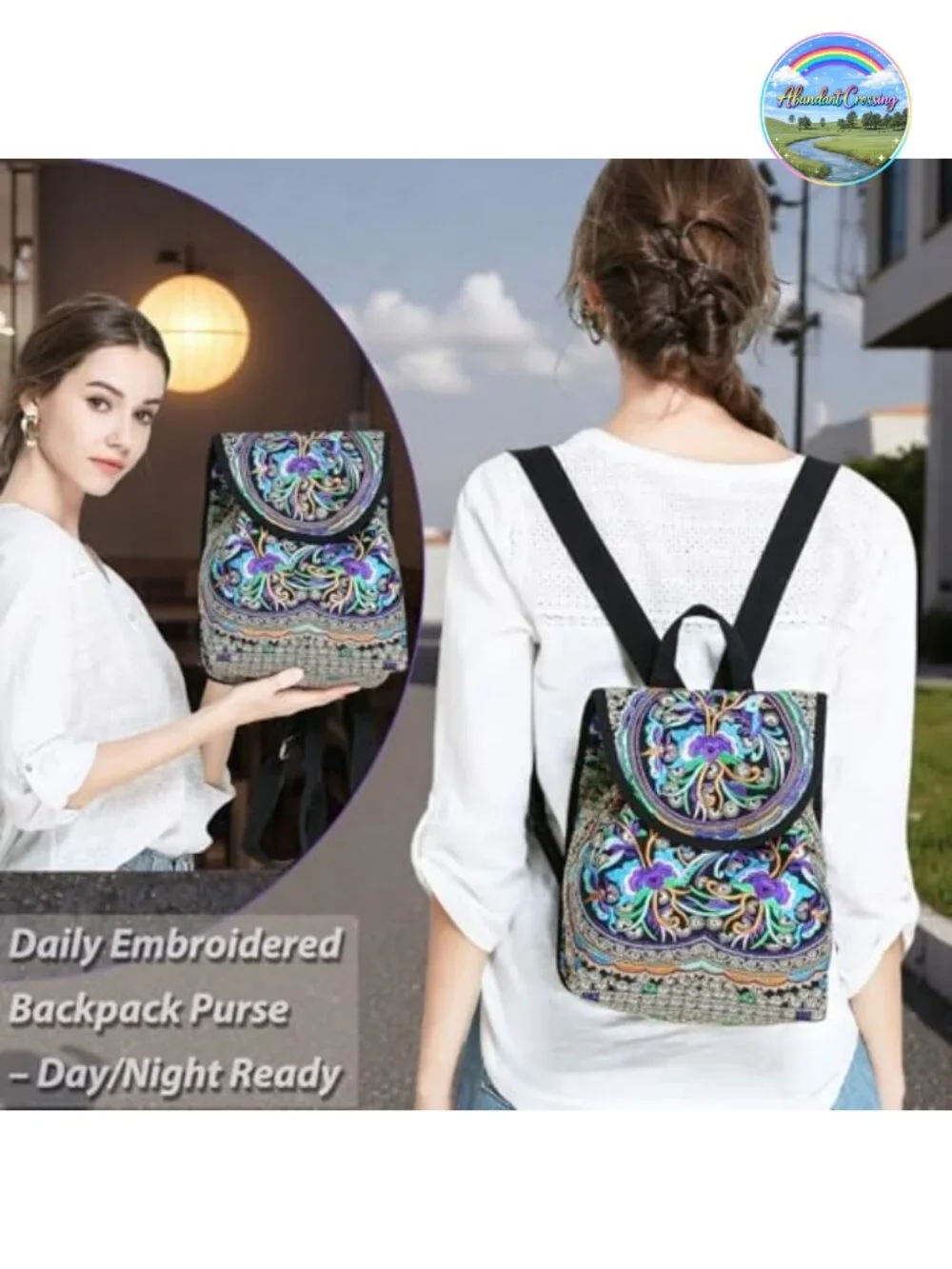 N/A embroidered floral